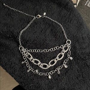 Chico's Silver Multi-Layer Necklace